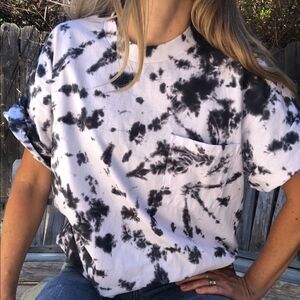 Oversized cotton tie dyed cotton T-shirt size XL